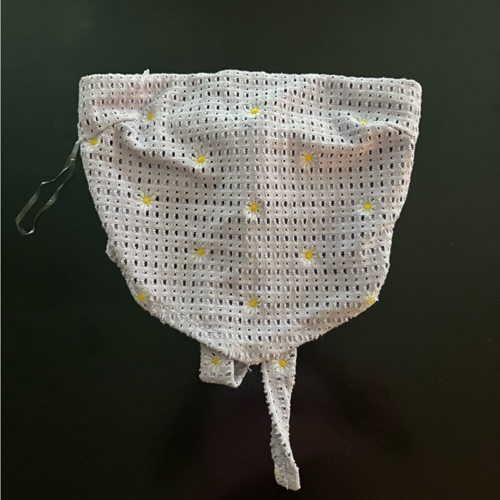 White and Yellow Crochet Top